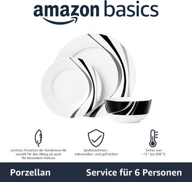 Набір посуду Domopolis Basics, 18 шт. , вертлюг, на 6 персон