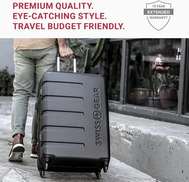 Набір валіз SwissGear 7366 Hardside з спінерами, розширювані, 3 шт. (19/23/27), зелені