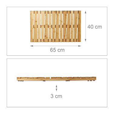Бамбуковий килимок Relaxdays для ванної кімнати