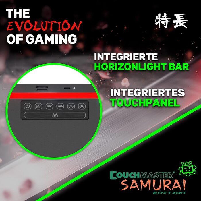 Couchmaster CYCON³: ергономічний стіл для ноутбука для дивану, софи та ліжка, з USB хабом (Samurai Black Edition)