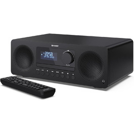 Компактна система SHARP XLB520D, 40 Вт, DAB/FM, Bluetooth, моноблок Hi-Fi, чорний