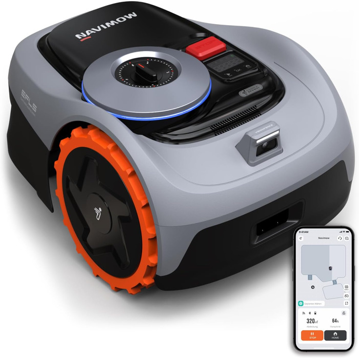 Робот-газонокосарка Navimow i105E без дротів, RTK+Vision, для газонів до 600 м², захист їжаків, штучний інтелект, переможець тестів