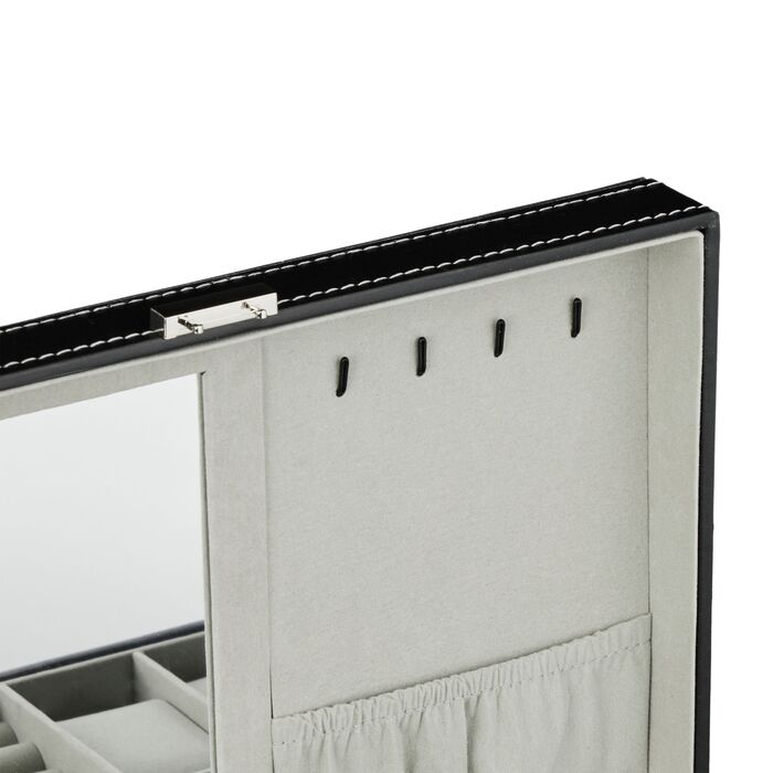 Стильна чорна скринька Relaxdays для зберігання 8 годинників