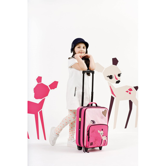 Дитяча валіза / візок дитячий багаж / дорожня валіза з телескопічною ручкою і колесами / дитячий візок, маленьке дерево оленя