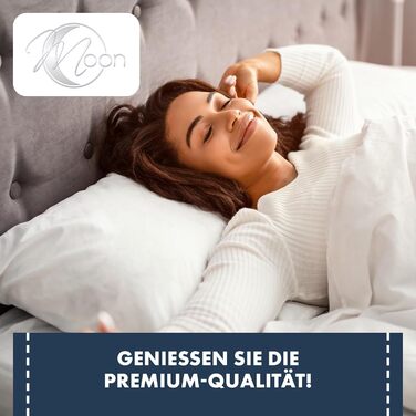 Подушка для сну на боці Moon з наповнювачем з пінополіуретану (Viscoschaum), екстра-жорстка, з ефектом пам'яті, 40x145 см, придатна для прання при 95°C