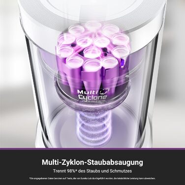 Робот-пилосос Eureka E20 Plus з потужністю 8000 Па, самостійною станцією очищення, функцією запобігання заплутування, 3D уникнення перешкод, 180 хвилин роботи, DuoDetect AI, білий