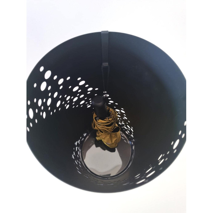 Підставка для парасольок Kobolo Парасолькова підставка Шаблон отворів -Отвори- чорний - Метал - 48x20 см