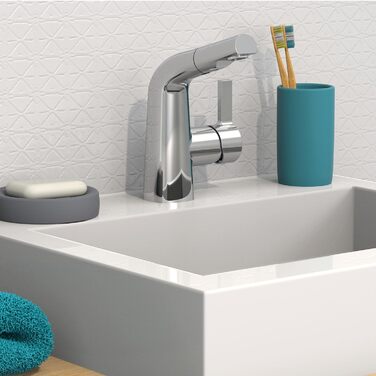 Змішувач для умивальника EISL COOL з висувним розпилювачем для миття волосся, водозберігаючий кран, кран для ванної кімнати, хром