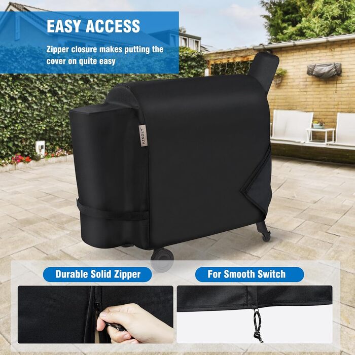 Чохол для гриля Traeger Pro 34/780, водонепроникний 600D, стійкий до розривів і УФ, з ременями та блискавками