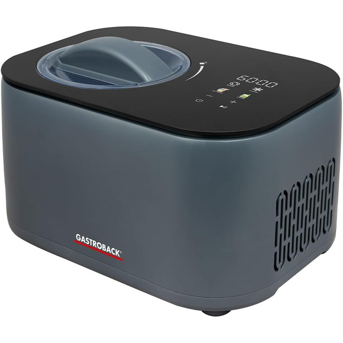 GASTROBACK Міні морозивомашина з компресором 2-в-1: морозиво та йогурт для дому, 100 Вт