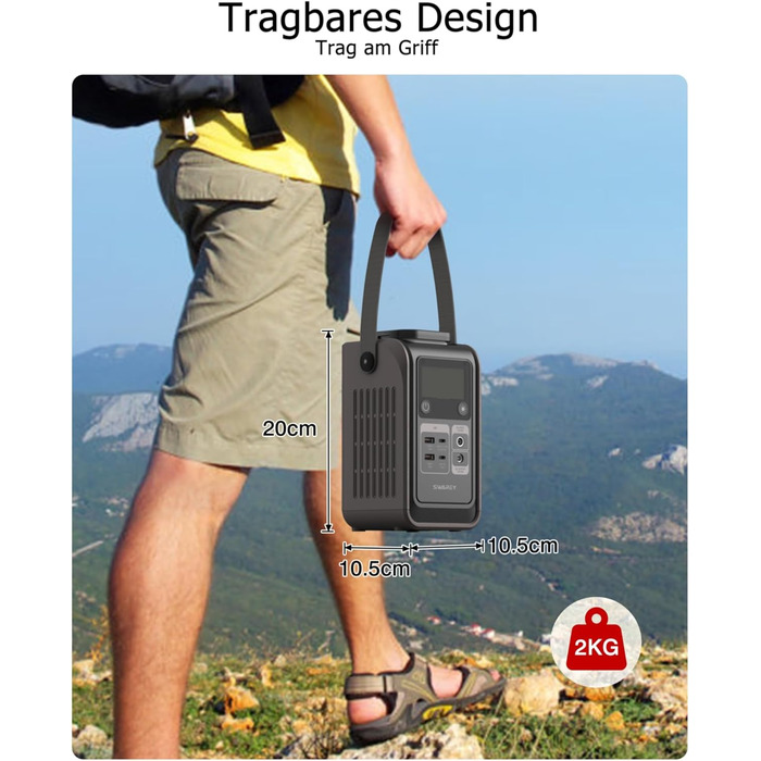 Портативна електростанція 192Wh LiFePO4, 140W USB-C, сонячний генератор 180W для кемпінгу, подорожей, надзвичайних ситуацій