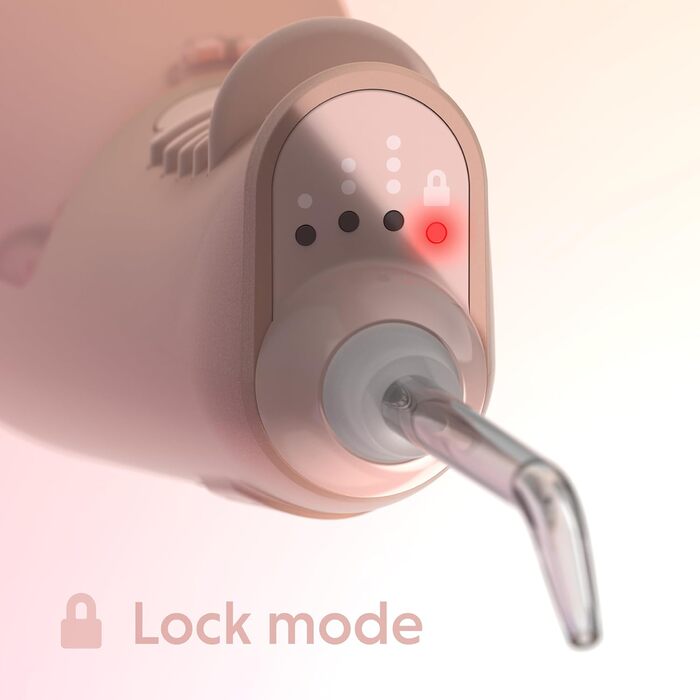 Іригатор Ordo Munddusche бездротовий з 3 режимами, портативний для подорожей, перезаряджається, водонепроникний IPX7, рекомендований стоматологами (Рожеве золото)