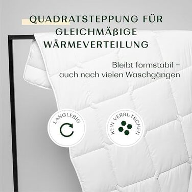 Ковдра стегане 135x200 см, мікрофібра, 300 GSM, сертифікат Oeko-Tex, для алергіків, дихаюча, виготовлена в ЄС, пральна, ковдра для сну