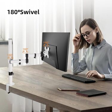 Кріплення для монітора Bracwiser - тримач для LCD/LED моніторів 13-32 дюймів, до 10 кг, регульована висота, VESA 75x75/100x100, MD7421