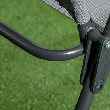 Набір бістро Outsunny Garden Furniture складаний з 1 столом і 2 стільцями, міцний зі сталі та сітки, 53,5 x 64 x 93 см, світло-сірий для балкона та тераси