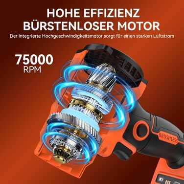 Акумуляторний повітродувач Bravolu 21V, 210 км/год, 4.0 Ah, 6 швидкостей (5200mAh)