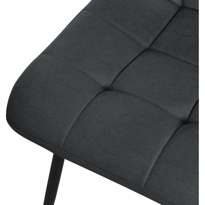 Крісла для їдальні ML-Design: комплект з 4 шт., антрацит, з м'яким сидінням та металевими ніжками. Підходять для їдальні, вітальні, кухні, офісу.