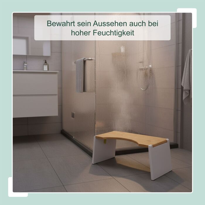 Складаний табурет для туалету Relaxdays з бамбука