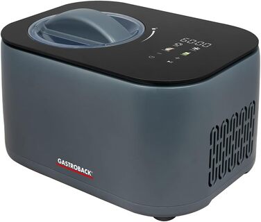 GASTROBACK Міні морозивомашина з компресором 2-в-1: морозиво та йогурт для дому, 100 Вт