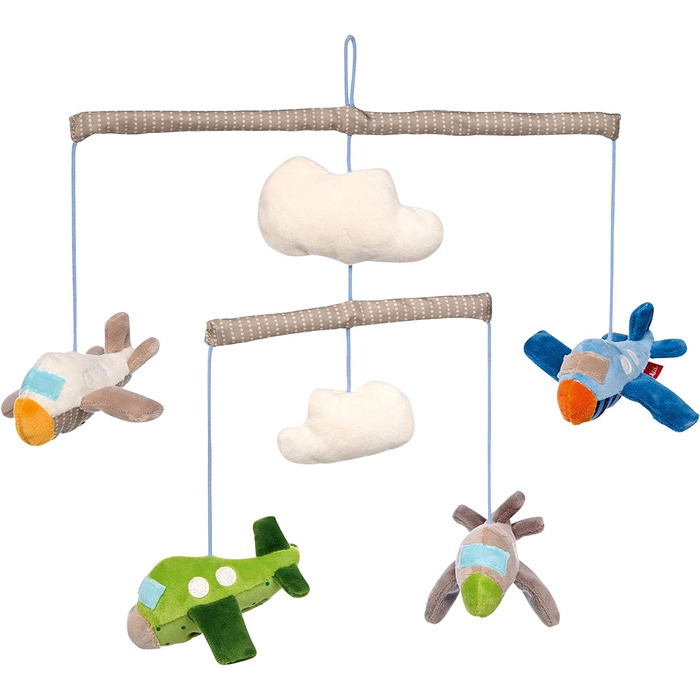 Мобільні дитячі іграшки для дівчаток і хлопчиків, дитячі іграшки, рекомендовані з народження, різнокольорові, 26x32 см (різнокольорові/літаки), 49421