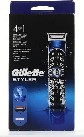 Чоловіча бритва Gillette Fusion 5 Styler, тример для бороди лезо 3 гребінця, подарунок для чоловіків