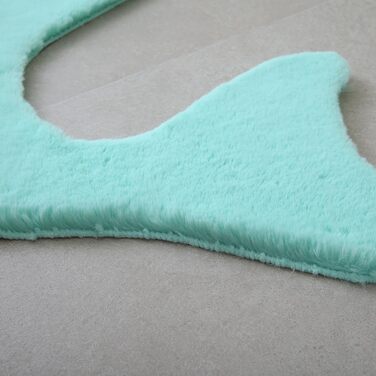 Дитячий килимок Whale Design Маленький килимок зі штучного хутра М'ята 80x120 см - Кудлатий пухнастий килимок для дівчинки та хлопчика Екстра м'який килимок, що миється - Килимок для дитячої кімнати 80x120 см М'ята
