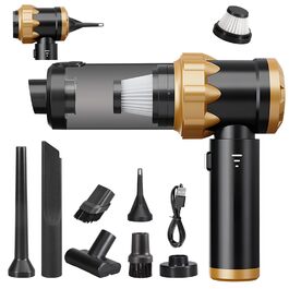 Акумуляторний ручний пилосос Handstaubsauger 26000Па, бездротовий автомобільний міні-пилосос 4-в-1 з безщітковим двигуном, 3 режими потужності для дому, авто та шерсті тварин, чорний