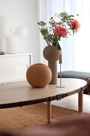 Ваза куляста Cooee Design, 20 см, кавово-молочний колір