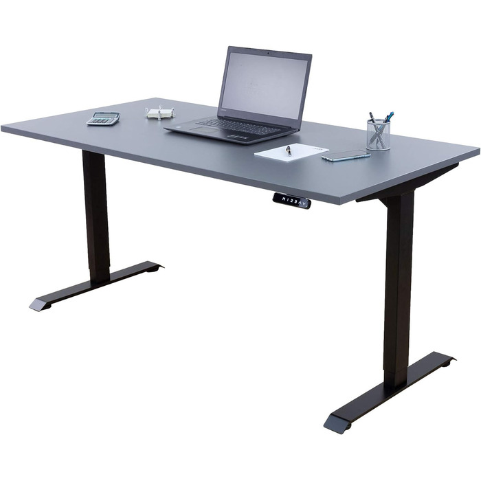 Електричний регульований стіл Albatros Lift S5: металеве шасі, ніжки, підставка | До 120 кг | Для широких стільниць 2м | Білий