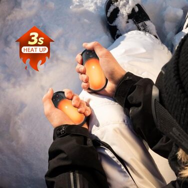 Електричні грілки для рук COTOP, 6000mAh, 2 шт. USB-C, 3 режими нагріву, для жінок, чоловіків, дітей, для катання на лижах, піших прогулянок, зелений (чорний)