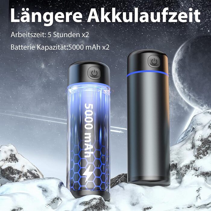 Електричний грієчка для рук EXTSUD 10000mAh: портативний зарядний пристрій, Powerbank, подарунок на зиму для чоловіків та жінок сірого кольору