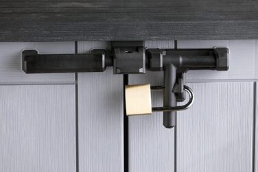 Keter Store It Out Nova пластиковий садовий сарай, 132x71,5x113,5 см, 880 л, для 2 сміттєвих баків по 120 л, вуличний, захист від негоди, замикається, світло-сірий