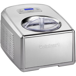 Машина для морозива та джелато Cuisinart ICE100BCU, нержавіюча сталь, 1.5 л, автоматична, для морозива, джелато, сорбету, замороженого йогурту, без попереднього заморожування чаші