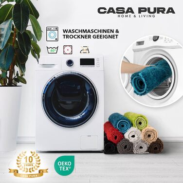 М'який килимок для ванної кімнати Casa Pura Rosa Sky, 80x150 см - Шерстистий, нековзний, для душу, рожевий