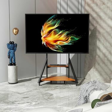 Стійка для телевізора Boden 65-100 дюймів з поличкою та колесами, VESA 800x600, до 100 кг