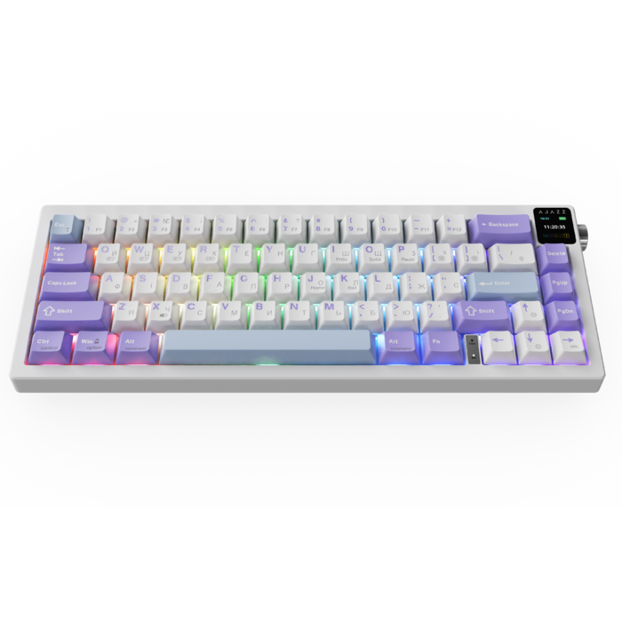 Бездротова механічна клавіатура Ajazz AK650 Flying Fish Switch - Purple (AK650-FF-PWB)