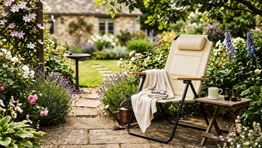 Міцний та зручний металевий садовий стілець для тераси та двору