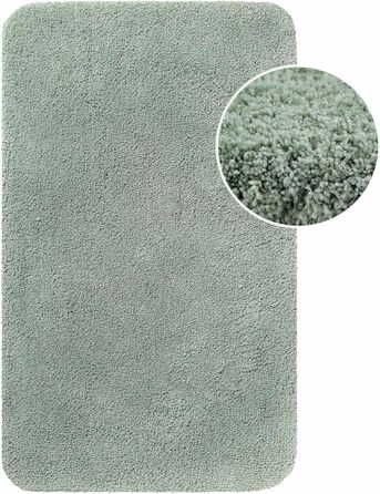 Килимок для ванної кімнати з м'якого флюсу, антиковзкий, придатний для прання, Salbei (55 x 65 см)