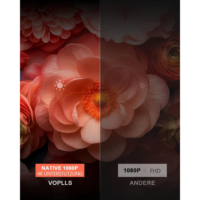 Портативний проєктор Mini Beamer 1080P Full HD 23000L з автофокусом, корекцією трапеції, WiFi6, Bluetooth та 4K підтримкою. Ідеальний для домашнього кінотеатру та підключення до телефону. 360° обертання, без додаткових додатків.