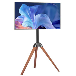 Підставка для телевізора VEVOR з регулюванням на 18° для плоских та вигнутих телевізорів (1016-1651 мм), до 45 кг, дерев'яні ніжки, для спальні, вітальні, студії