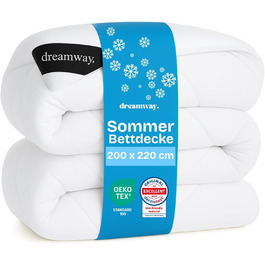 Ковдра DREAMWAY 200x220 см, 450gsm, тепла зимова ковдра для дітей, біла