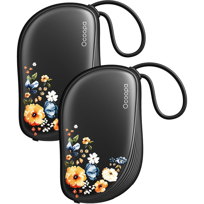 Електричні грілки для рук OCOOPA 2 шт. з дизайном гребінця, багаторазові, 4000mAh, 1.5 см, підходять у рукавички та сумки, подарунок на Новий рік, для жінок, зимові аксесуари, Ocoopa x UT5 Wiesengeflüster (Кількісний випуск)