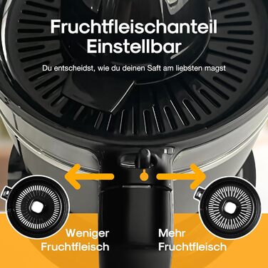 Електрична соковитискачка LEBENLANG 800мл з регульованим ситом: для цитрусових, апельсинів, лимонів та інших фруктів. Чорний колір
