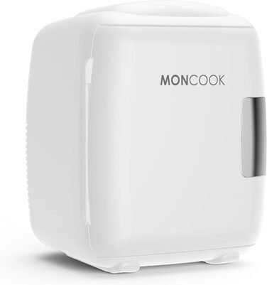 Міні-холодильник MONCOOK для спальні – компактний, портативний та тихий. Охолодження та підігрів. Ідеально для дому, офісу, авто або подорожей. Білий (9L)