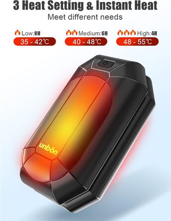 Електричні грілки для рук UNBON, 2 шт. USB, 3 режими нагріву, для спорту та Raynaud's, фіолетові