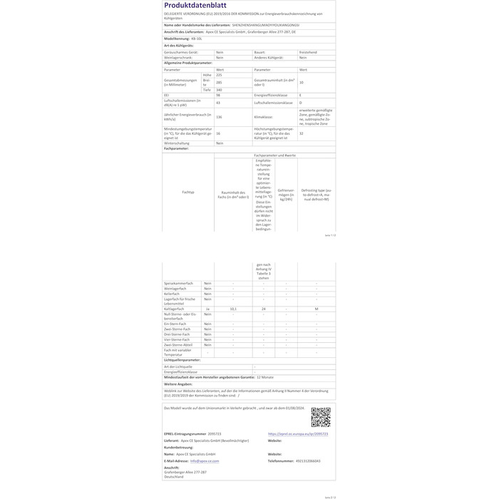 Mini холодильник Enventor 10L: компактний, тихий, з функцією охолодження та нагріву (12V/220V) для авто, спальні, офісу, косметики (чорний)