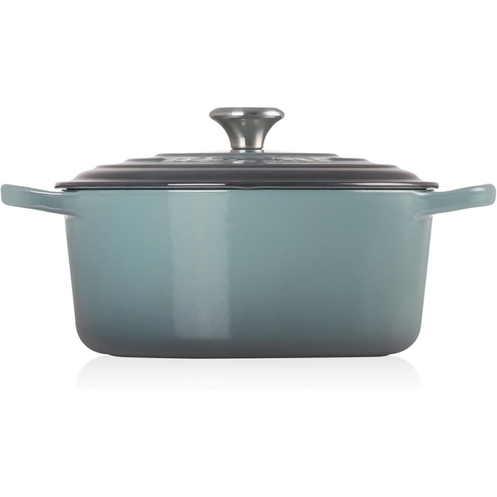 Каструля чавунна Le Creuset Signature, 22 см, 4,2 л, для всіх типів плит включаючи індукційну (Ocean)