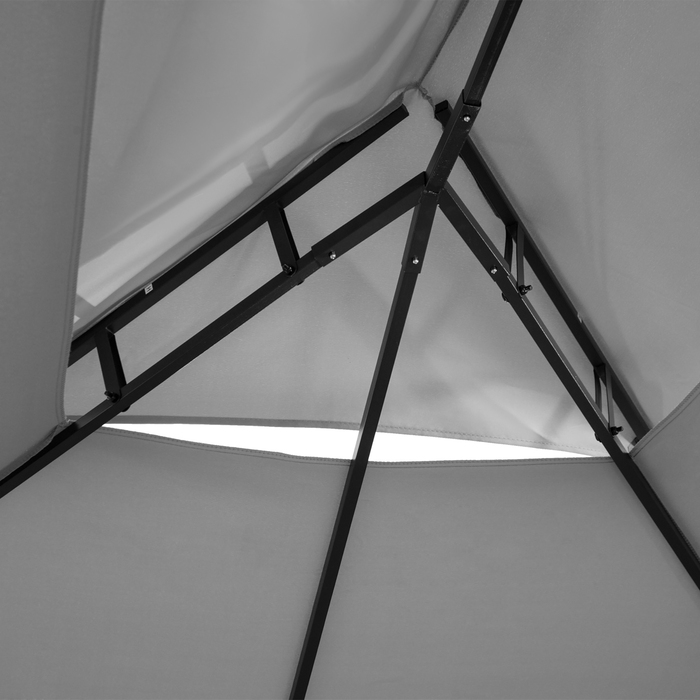 Садова альтанка Outsunny Gazebo 3x4 м з 6 бічними панелями, намет для вечірок, шатро з подвійним дахом, водонепроникний, темно-сірий для саду та заходів