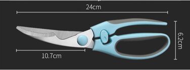 Кухонні ножиці PacuM, курячі кістки, нержавіюча сталь, м'ясо для барбекю, кухонне приладдя (синій)