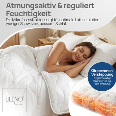 Зимові ковдри LILENO HOME 155x220 см [2 шт] - тепла зимова ковдра для комфортного сну, ковдра для алергіків, витримує прання до 95°C